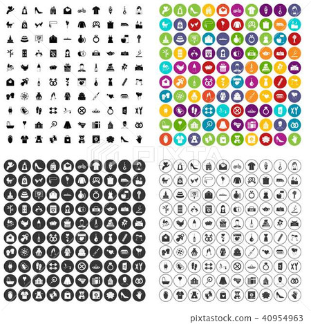 100 woman happy icons set vector variant 100 woman happy icons set vector variant 40954963
