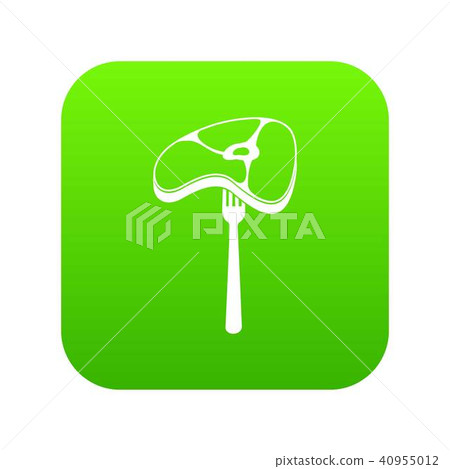 Steak icon digital green - Stock Illustration [40955012] - PIXTA