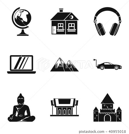 Culture nation icons set, simple style Culture nation icons set, simple style 40955018