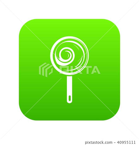 Lollipop icon green vector 40955111