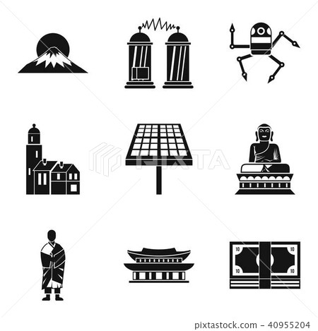 Other country icons set, simple style 40955204