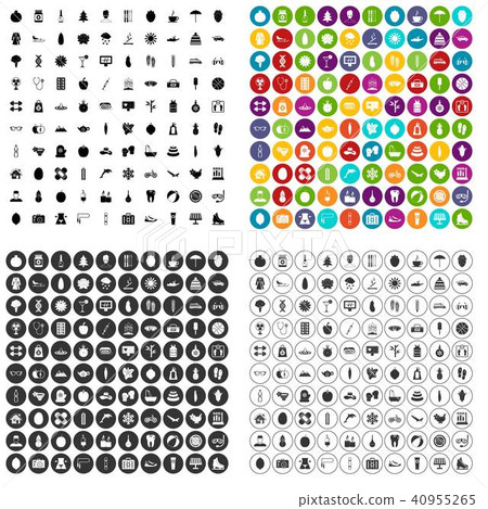 100 women health icons set vector variant 100 women health icons set vector variant 40955265