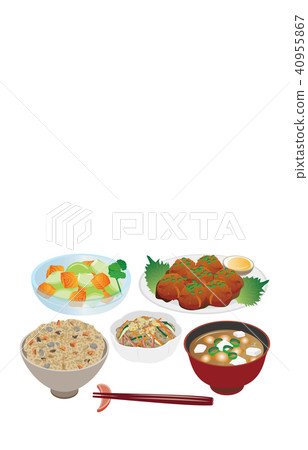 Today's rice meal and avocado salmon Today's rice meal and avocado salmon 40955867