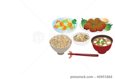 Today's rice meal and avocado salmon 40955868