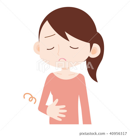 Woman stomach Pokkori painful Woman stomach Pokkori painful 40956317