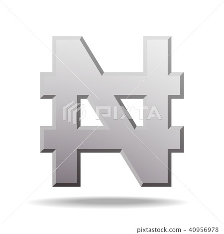 Nigerian Naira currency sign 40956978