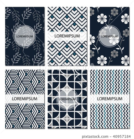 Set of geometric patterns , abstract design poster - Stock Illustration ...