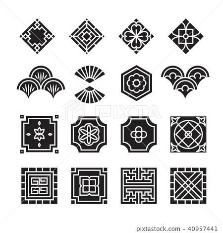 Asian ornament icon, korean, chinese, japanese Asian ornament icon, korean, chinese, japanese 40957441