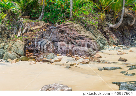Summer holiday beach scene tropical paradise Summer holiday beach scene tropical paradise 40957604