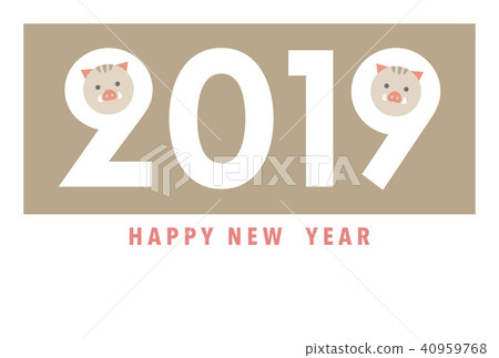 New Year card postcard illustrations 40959768