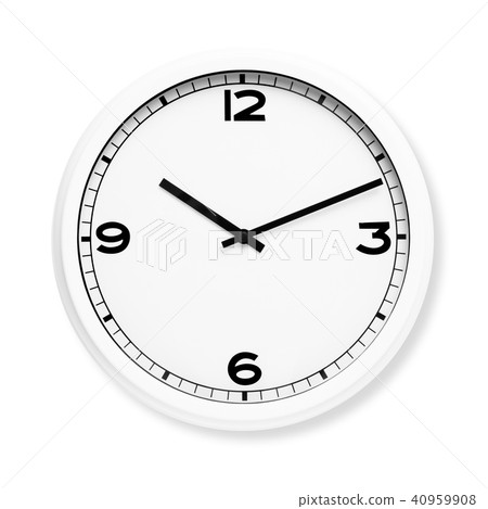 Vintage white clock in a round shape 40959908