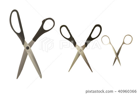 A set of scissors of different types. - Stock Illustration [40960366 ...
