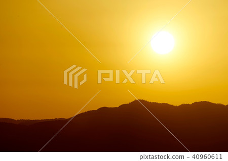 Evening view of Lake Biwa in Yasu city Evening view of Lake Biwa in Yasu city 40960611