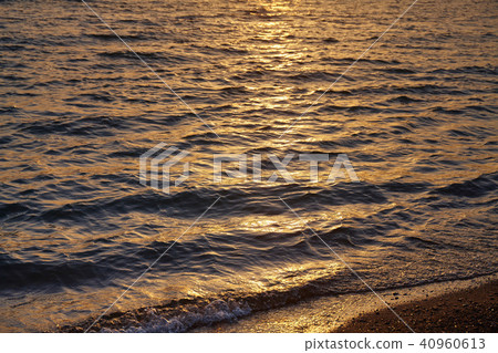 Evening view of Lake Biwa in Yasu city 40960613