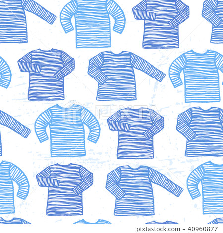 Ink hand drawn seamless pattern seadogs singlets Ink hand drawn seamless pattern seadogs singlets 40960877