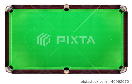 Green snooker table top view Green snooker table top view 40962070