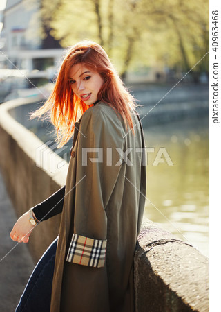 sensual red haired beautiful girl sensual red haired beautiful girl 40963468