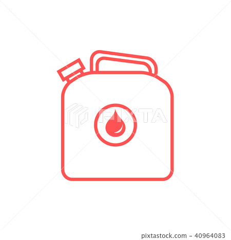 Stylized icon of the canister of gasoline 40964083