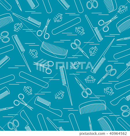 Cute pattern of scissors for manicure and 40964562