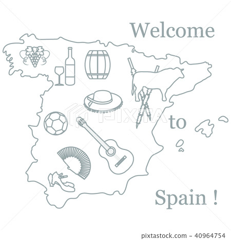 various symbols of Spain Travel and leisure. 40964754