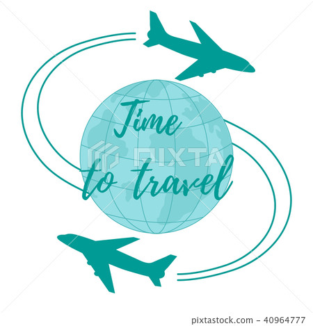 aircraft flying around the globe 40964777