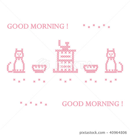 Cute vector illustration cross embroidery of Cute vector illustration cross embroidery of 40964806