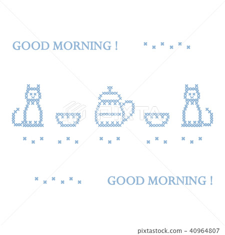 Cute vector illustration cross embroidery of Cute vector illustration cross embroidery of 40964807