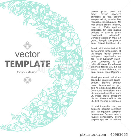 Fresh spring template with text and flowers Fresh spring template with text and flowers 40965665