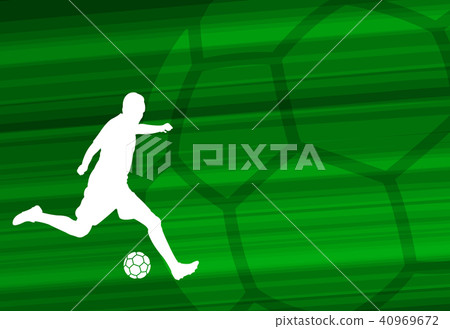 soccer player silhouette on abstract background soccer player silhouette on abstract background 40969672