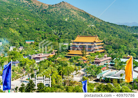 Po Lin Monastery located on Ngong Ping Plateau, on Lantau Island, Hong Kong 40970786