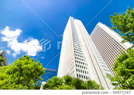 Urban landscape of a green office town 40971547