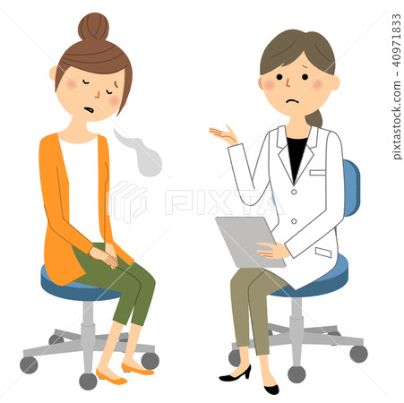 在體檢身體檢查嘆氣的女人 在體檢身體檢查嘆氣的女人 40971833