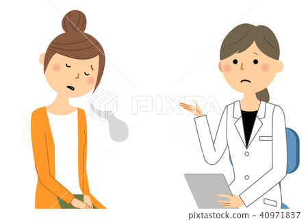 在體檢身體檢查嘆氣的女人 40971837
