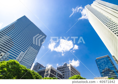一個綠色辦公室鎮的都市風景 一個綠色辦公室鎮的都市風景 40971842