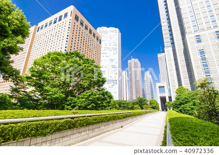 Landscape of office area with terrace 40972336