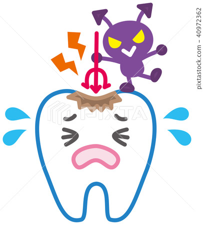 蛀牙和牙齒的特徵 40972362