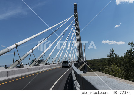 View of the Penobscot Narrows Bridge in Maine 40972384