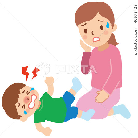Children causing tantrums and troubled moms 40972428