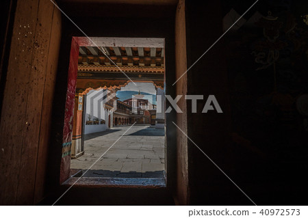 View inside Paro Dzong in Bhutan View inside Paro Dzong in Bhutan 40972573