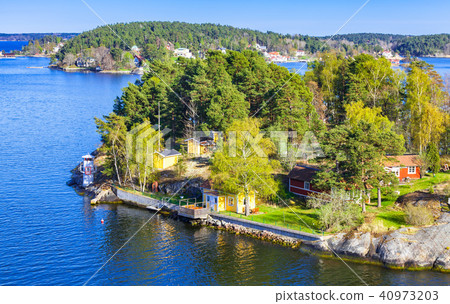Rural Swedish landscape, coastal village 40973203
