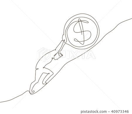Money making - one line design style illustration 40973346