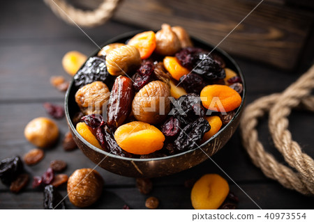 A mix of dried fruit 40973554