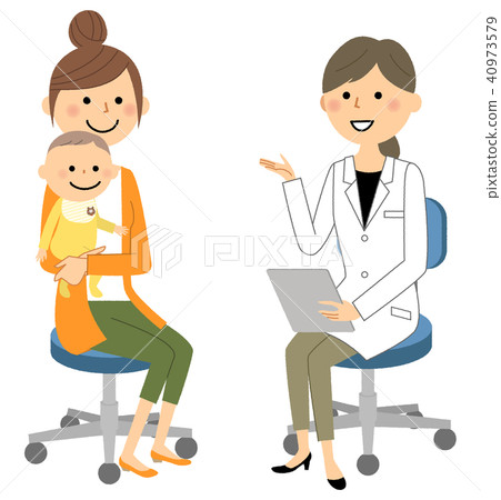 Women's medical examination examination in white labia Baby 40973579