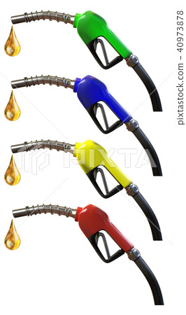 set of fuel nozzle hose, Red, Green, Yellow, Blue 40973878