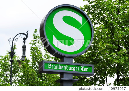 S-Bahn Brandenburger Tor sign, Berlin, Germany S-Bahn Brandenburger Tor sign, Berlin, Germany 40973937