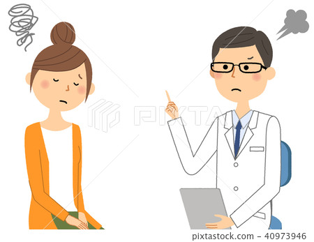 白大褂的男性詢問諮詢注意警告 40973946