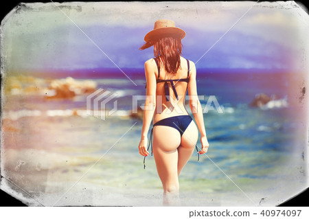 young woman in Greece 40974097