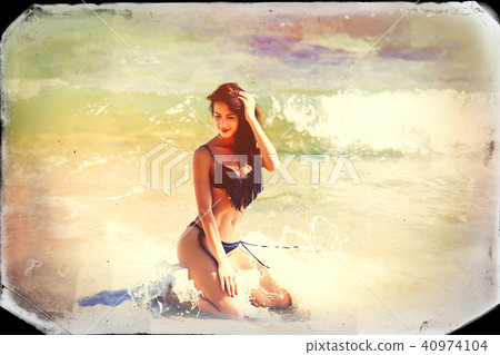 young woman in Greece 40974104