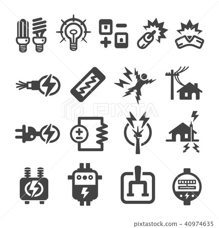 electric icon electric icon 40974635