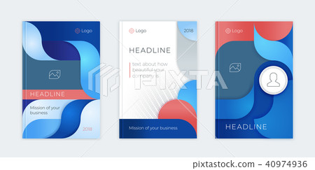 Abstract vector business template set 40974936